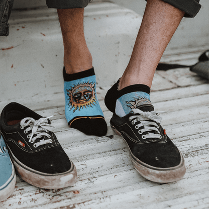Sublime Sun Blue Adult No Show Socks