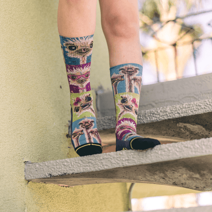 Lee Keller Ostrich Adult Crew Socks