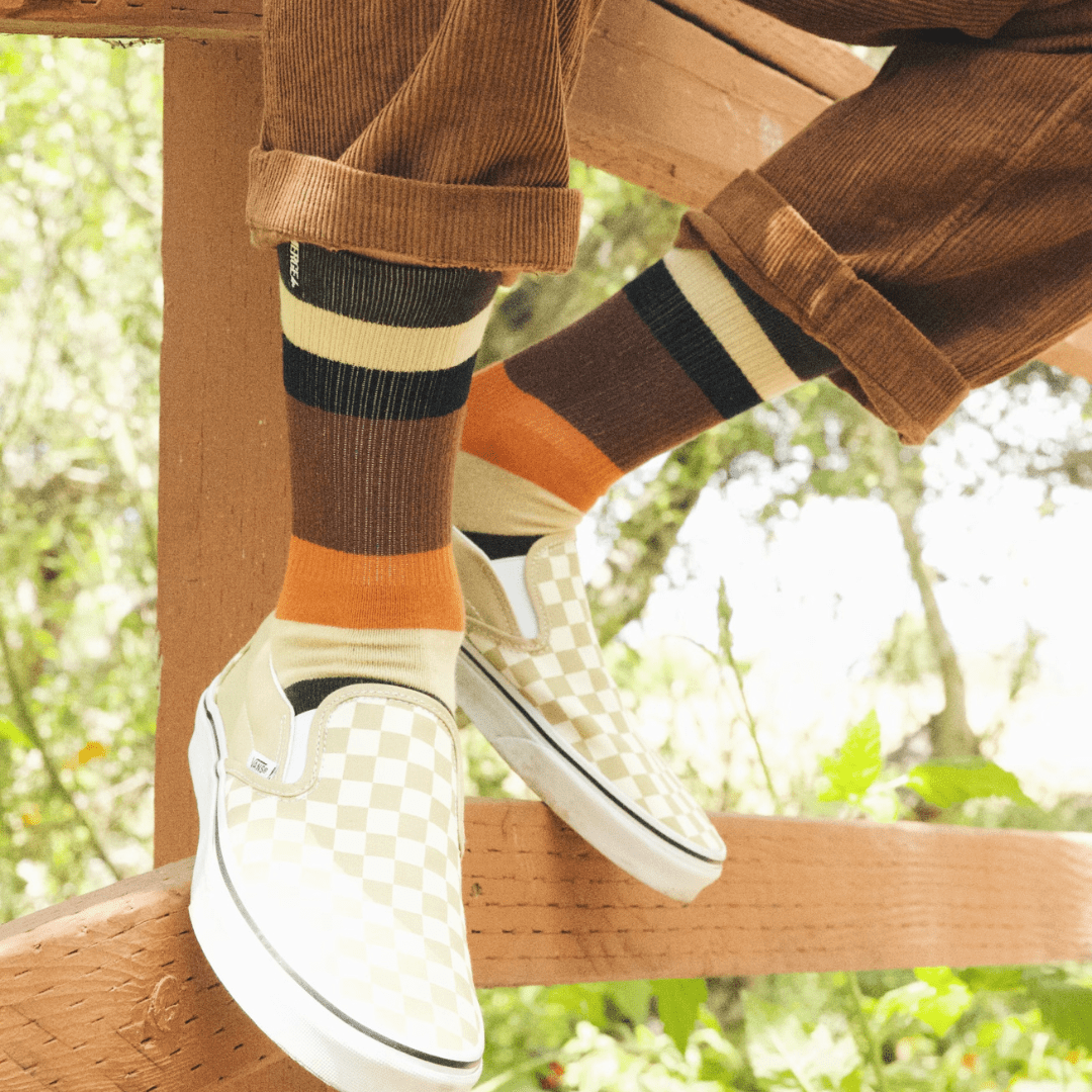 Spidey Bamboo Nature Stripes Bamboo Adult Crew Socks 3-Pack