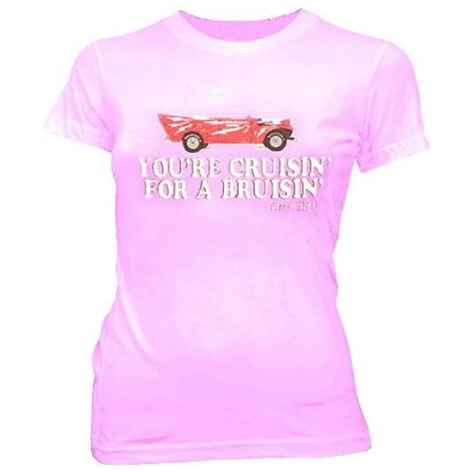 You're Cruisin' for A Bruisin Kenickie Light Pink Juniors T-Shirt Tee
