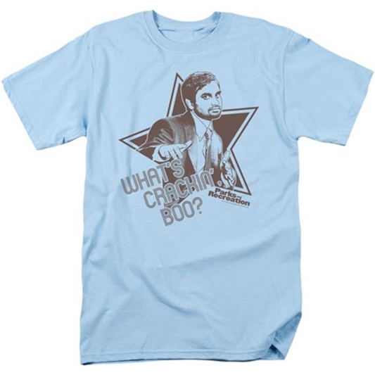 What's Crackin Boo Adult Light Blue T-Shirt