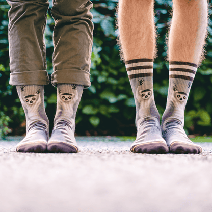 San Diego Zoo Ring-Tailed Lemur Youth Crew Socks