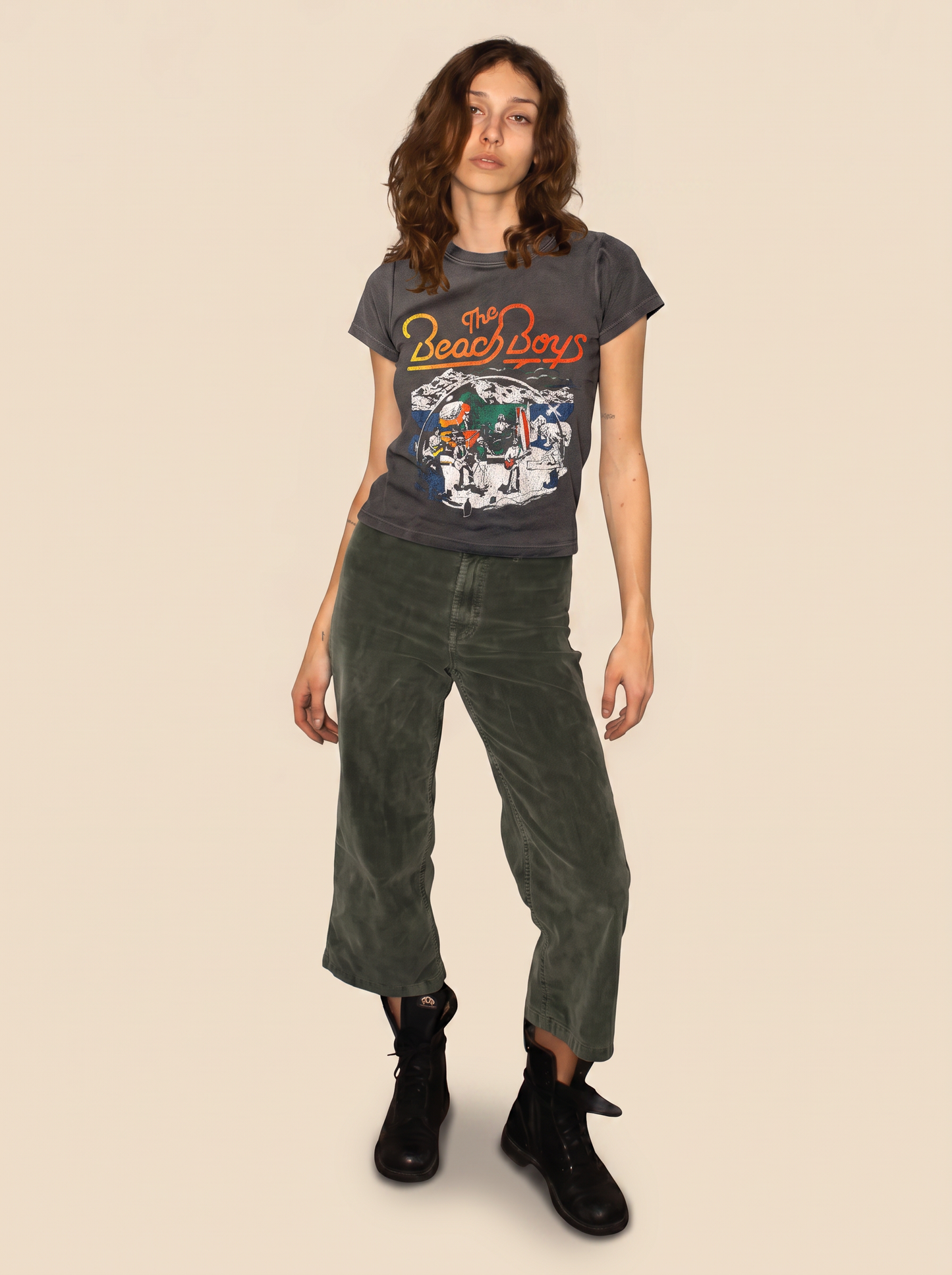The Beach Boys Sun Bath Tee Womens T Shirt Black Officially Licensed