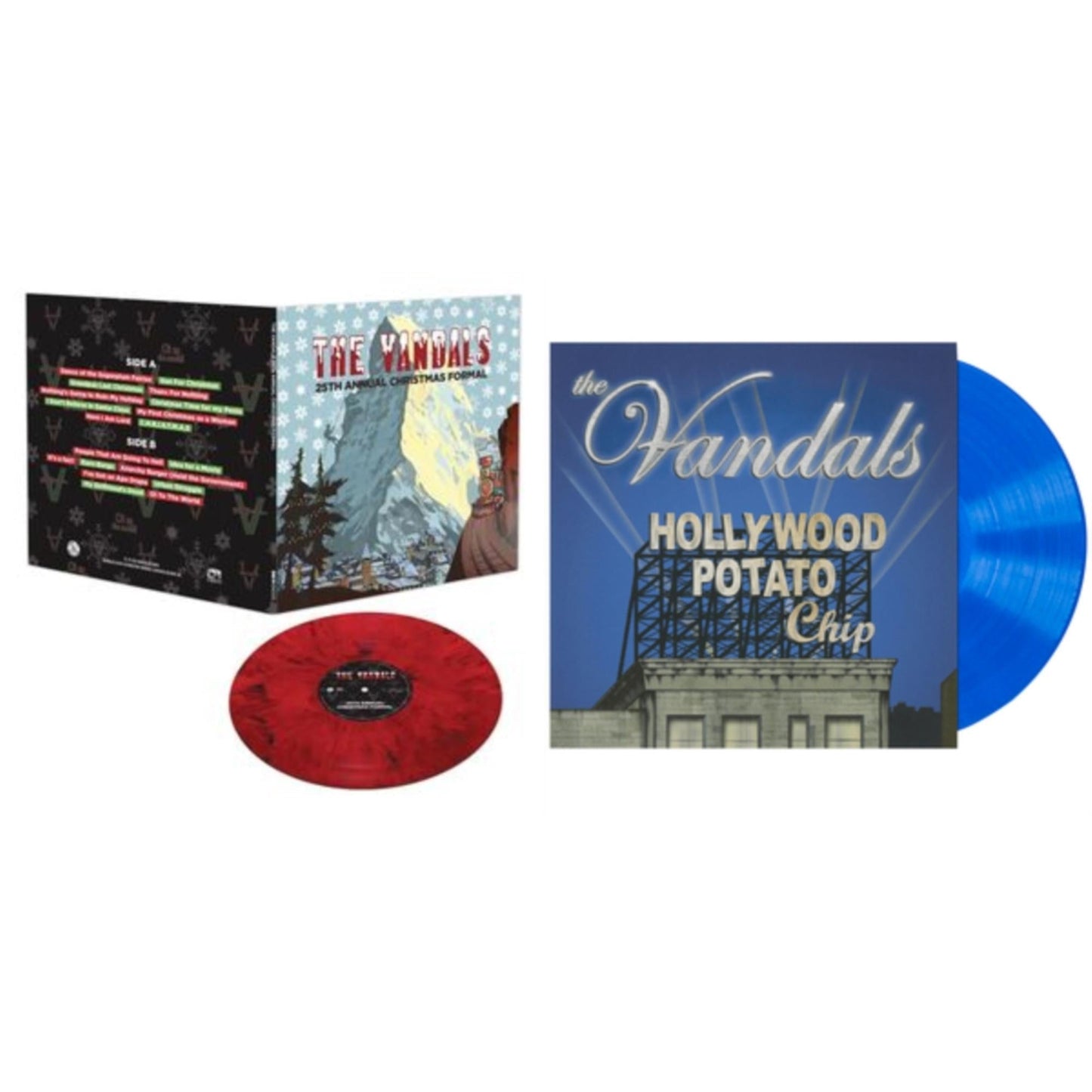 Vandals - Hollywood Potato Chip (Blue LP Vinyl) & 25Th Annual Christmas Formal (Red & Black Marble LP Vinyl)