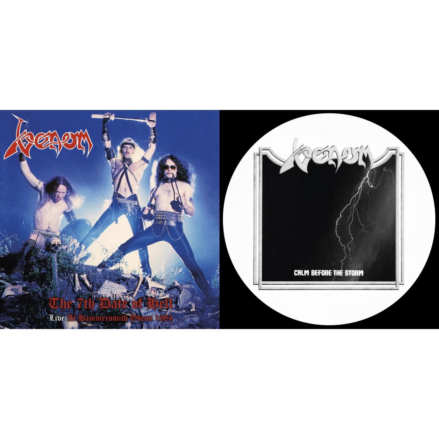 Venom - 7Th Date Of Hell - Live At Hammersmith 1984 & Calm Before The Storm - LP Vinyl Bundle