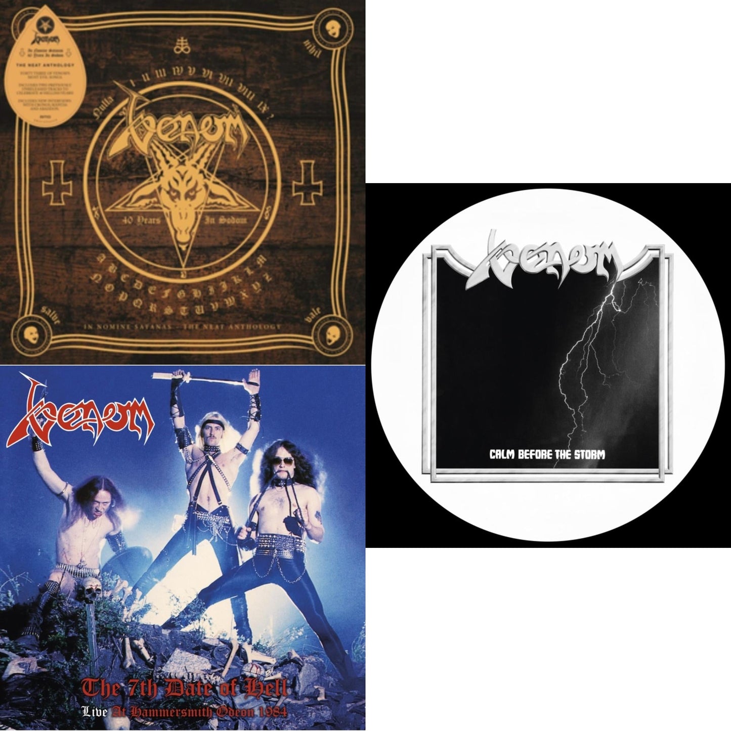 Venom - In Nomine Satanas (2LP) & 7Th Date Of Hell - Live At Hammersmith 1984 & Calm Before The Storm