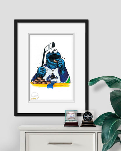 Cookie Monster x NHL Canucks Limited Edition Art Print