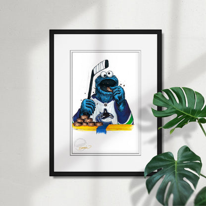 Cookie Monster x NHL Canucks Limited Edition Art Print