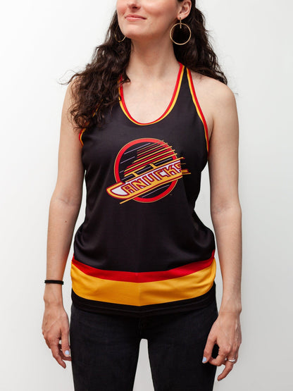 Vancouver Canucks Retro Alternate Women's Racerback Hockey Tank