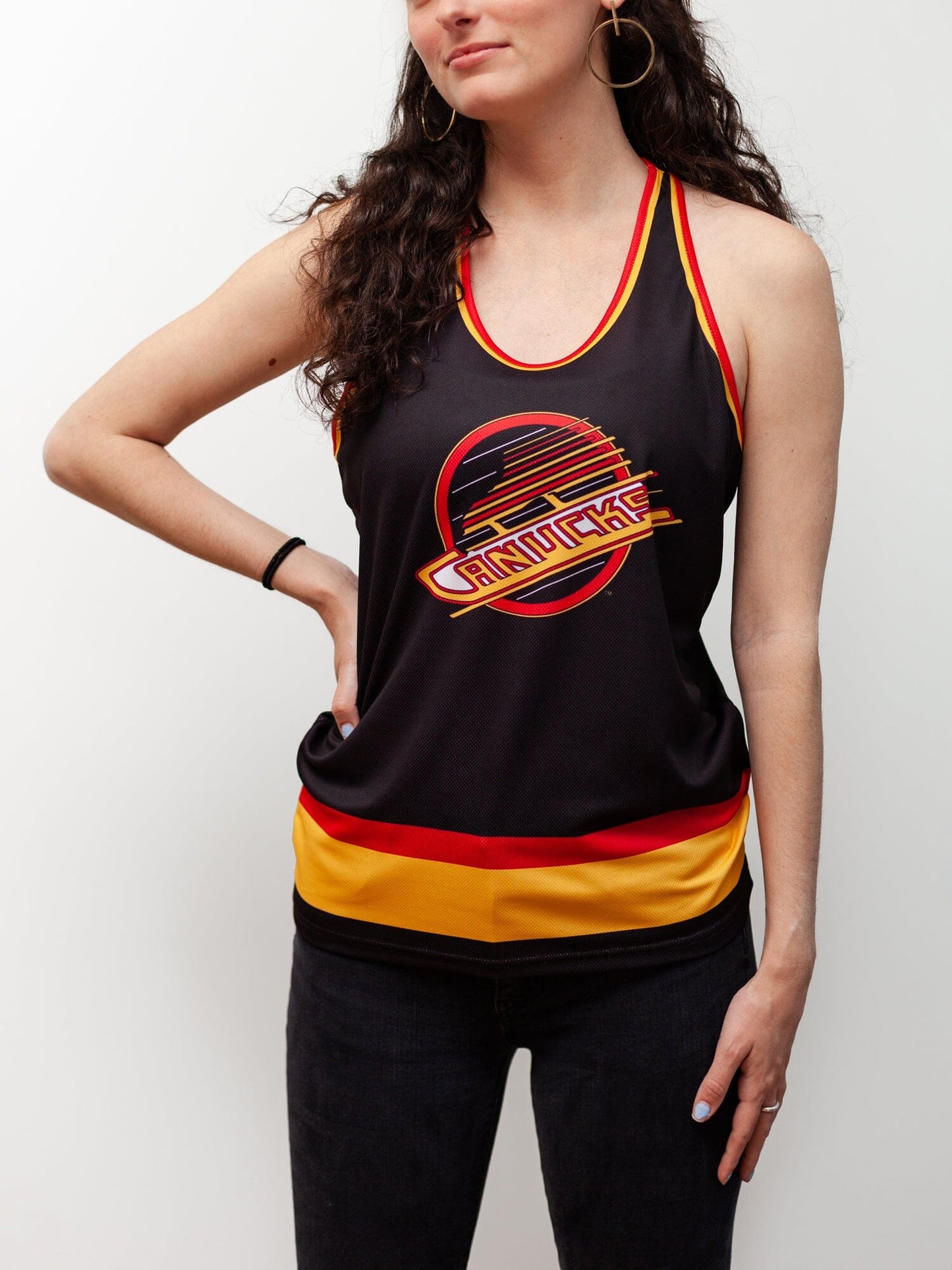 Vancouver Canucks Retro Alternate Women's Racerback Hockey Tank