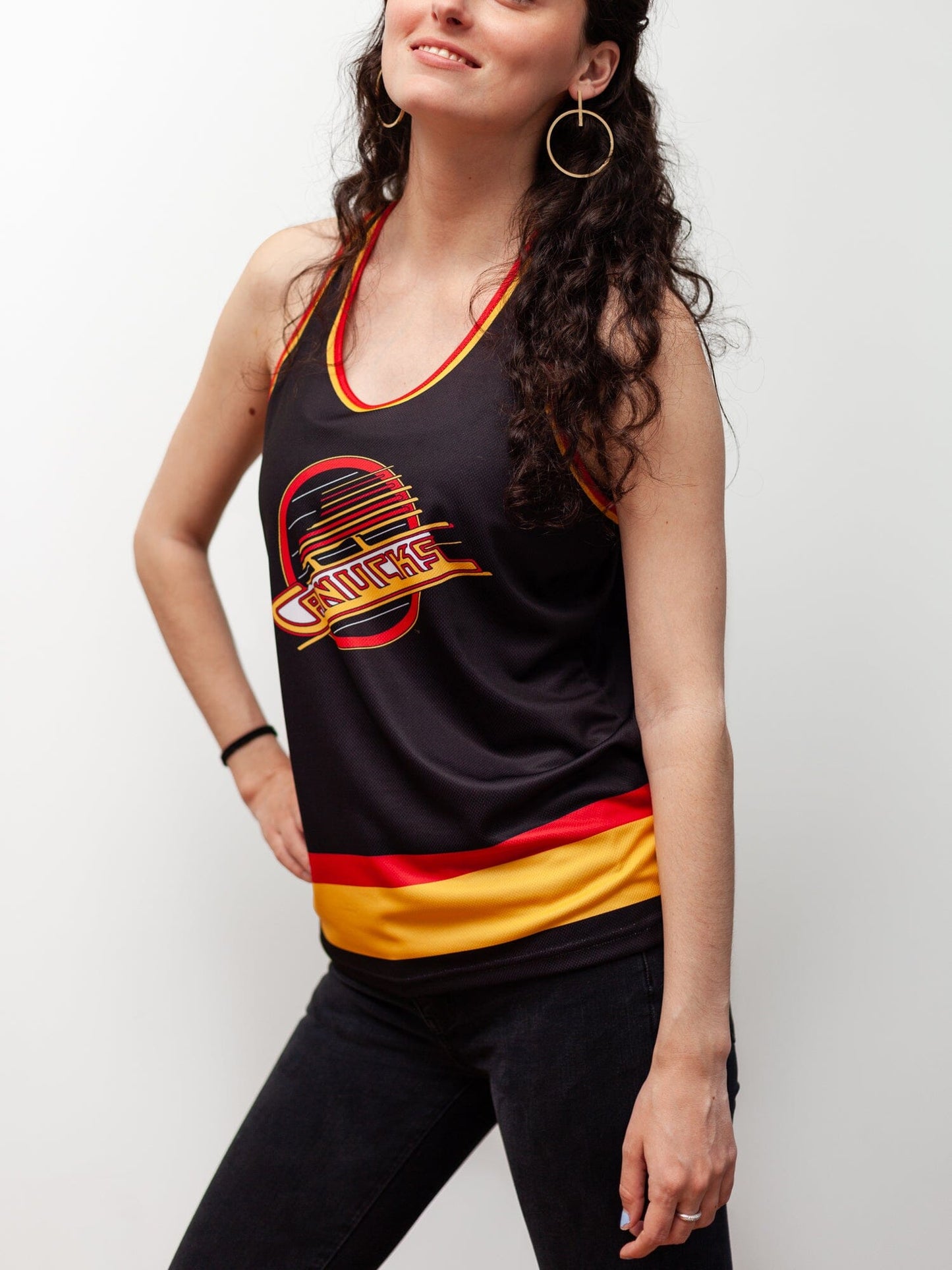 Vancouver Canucks Retro Alternate Women's Racerback Hockey Tank