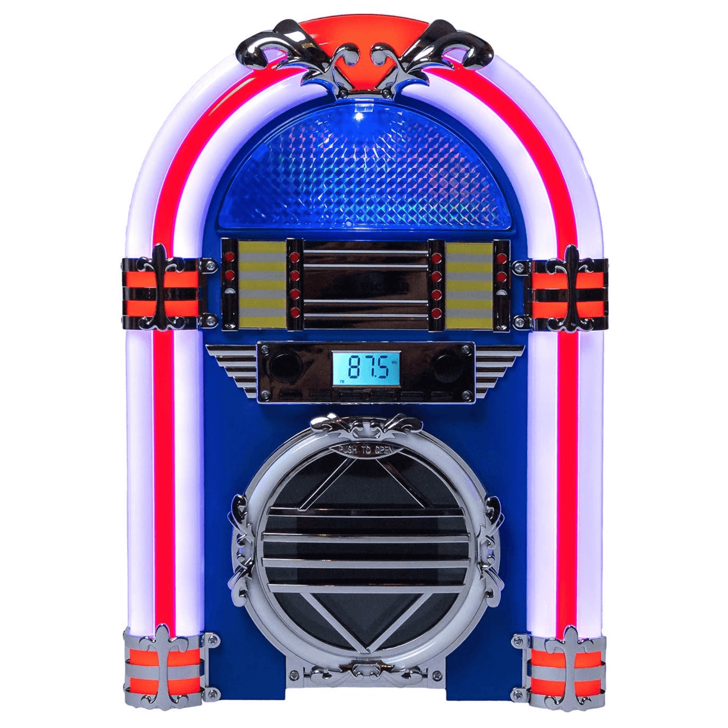 Victor Broadway Desktop Bluetooth Jukebox with CD Player & Color Changing LED Lighting