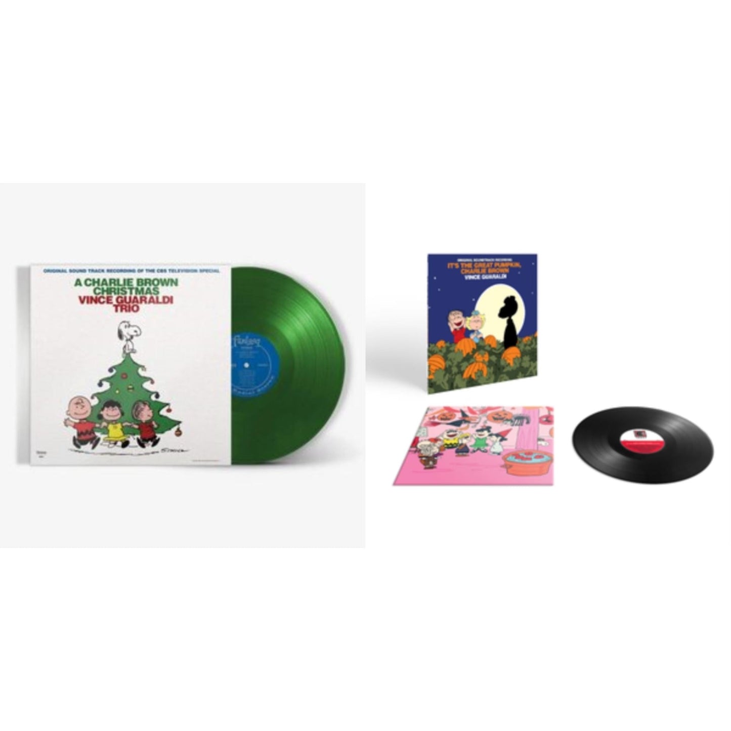 Vince Guaraldi - Charlie Brown Christmas (Green LP Vinyl) & It's The Great Pumpkin, Charlie Brown (45RPM)