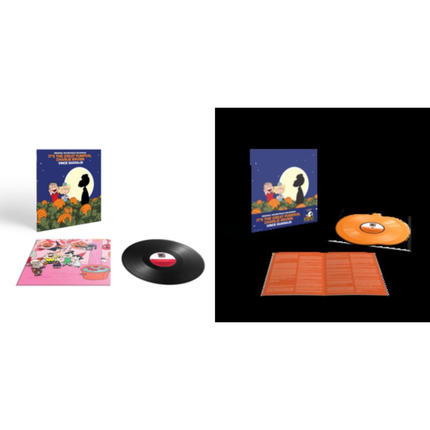 Vince Guaraldi - It's The Great Pumpkin, Charlie Brown (45RPM) & It's The Great Pumpkin, Charlie Brown (Translucent Orange Pumpkin Shaped 33 1/3RPM LP Vinyl)