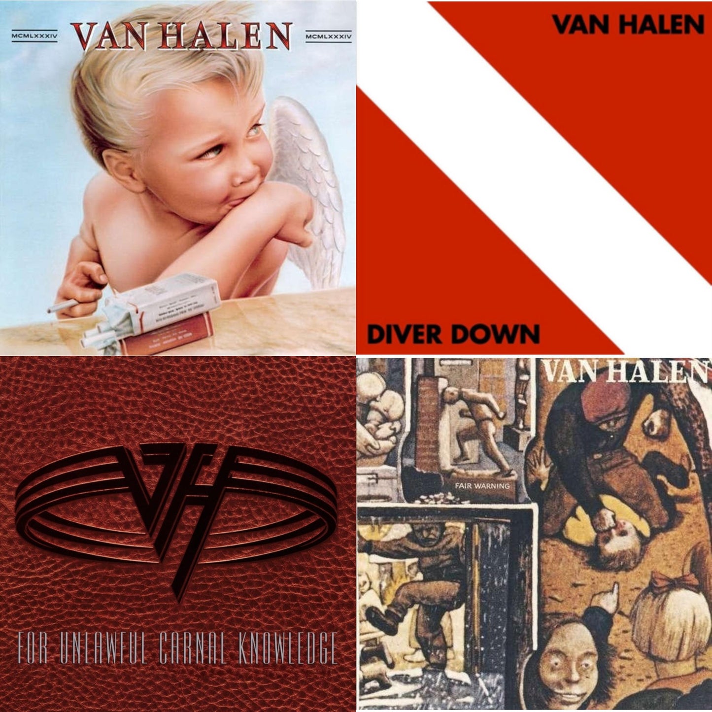 Van Halen - Fair Warning & Diver Down & 1984 & For Unlawful Carnal Knowledge (2LP/Blu-Ray/2CD)
