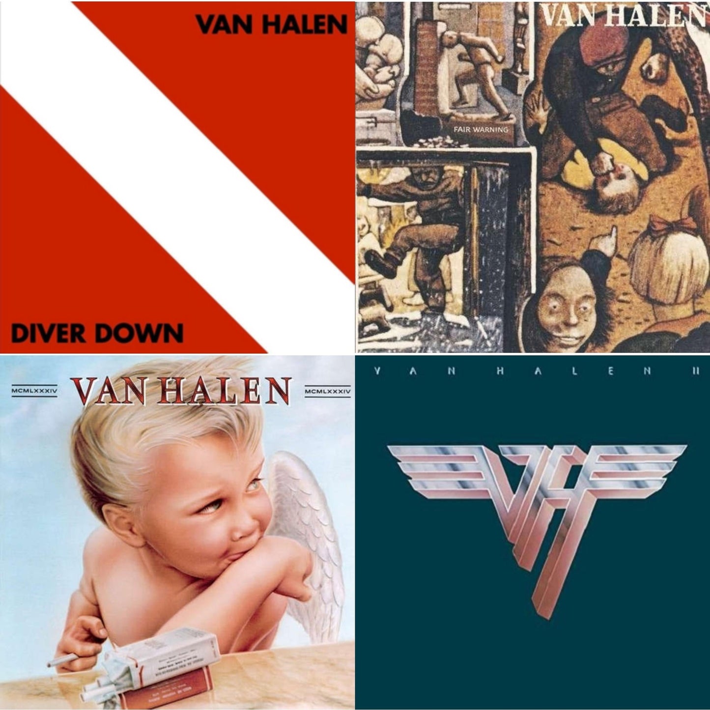 Van Halen - Van Halen Ii (180G/Remastered) & Fair Warning & Diver Down & 1984 - LP Vinyl Bundle