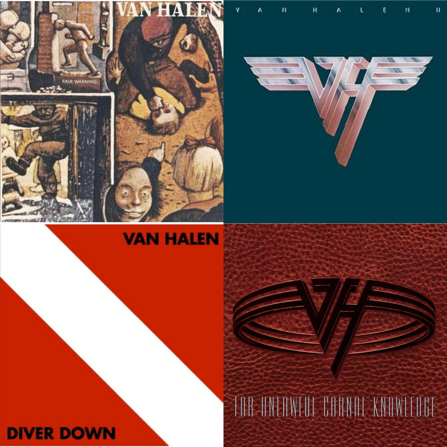 Van Halen - Van Halen Ii (180G/Remastered) & Fair Warning & Diver Down & For Unlawful Carnal Knowledge (2LP/Blu-Ray/2CD)