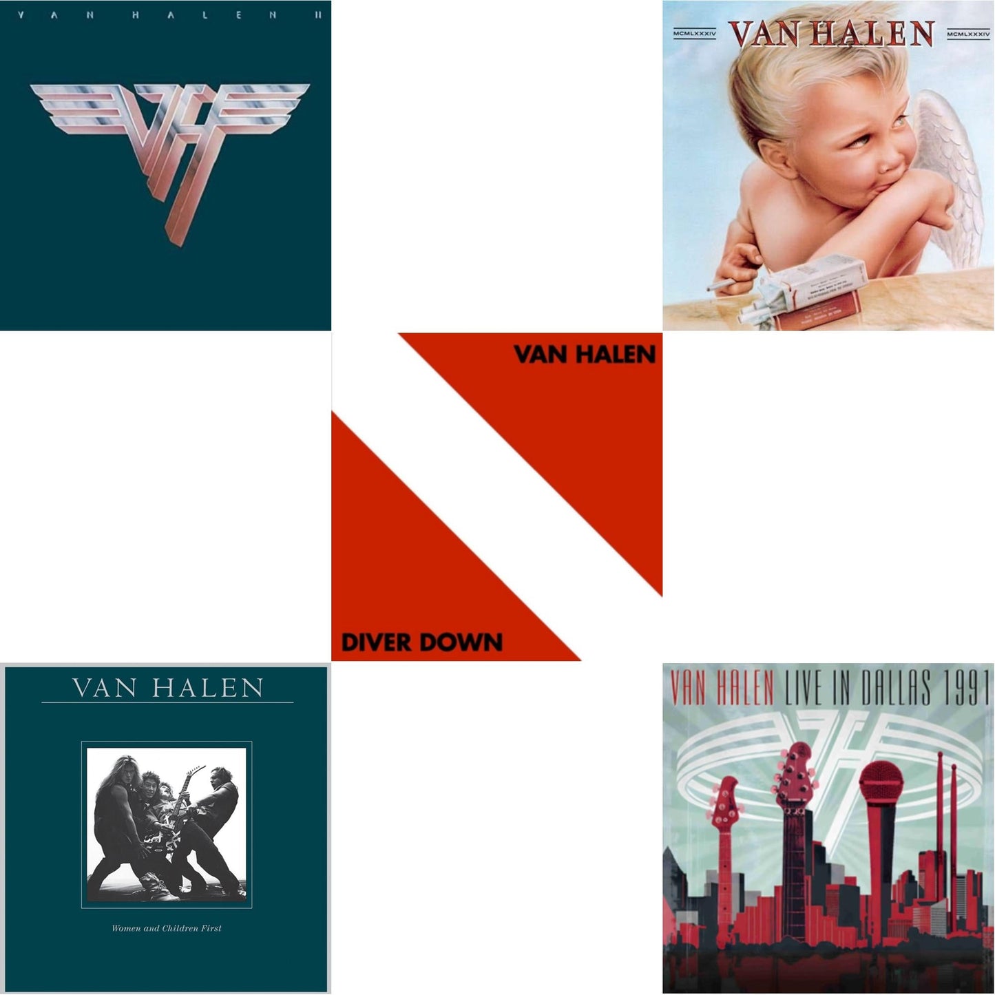 Van Halen - Van Halen Ii (180G/Remastered) & Women & Children First & Diver Down & 1984 & Live In Dallas 1991 (X) (2LP)