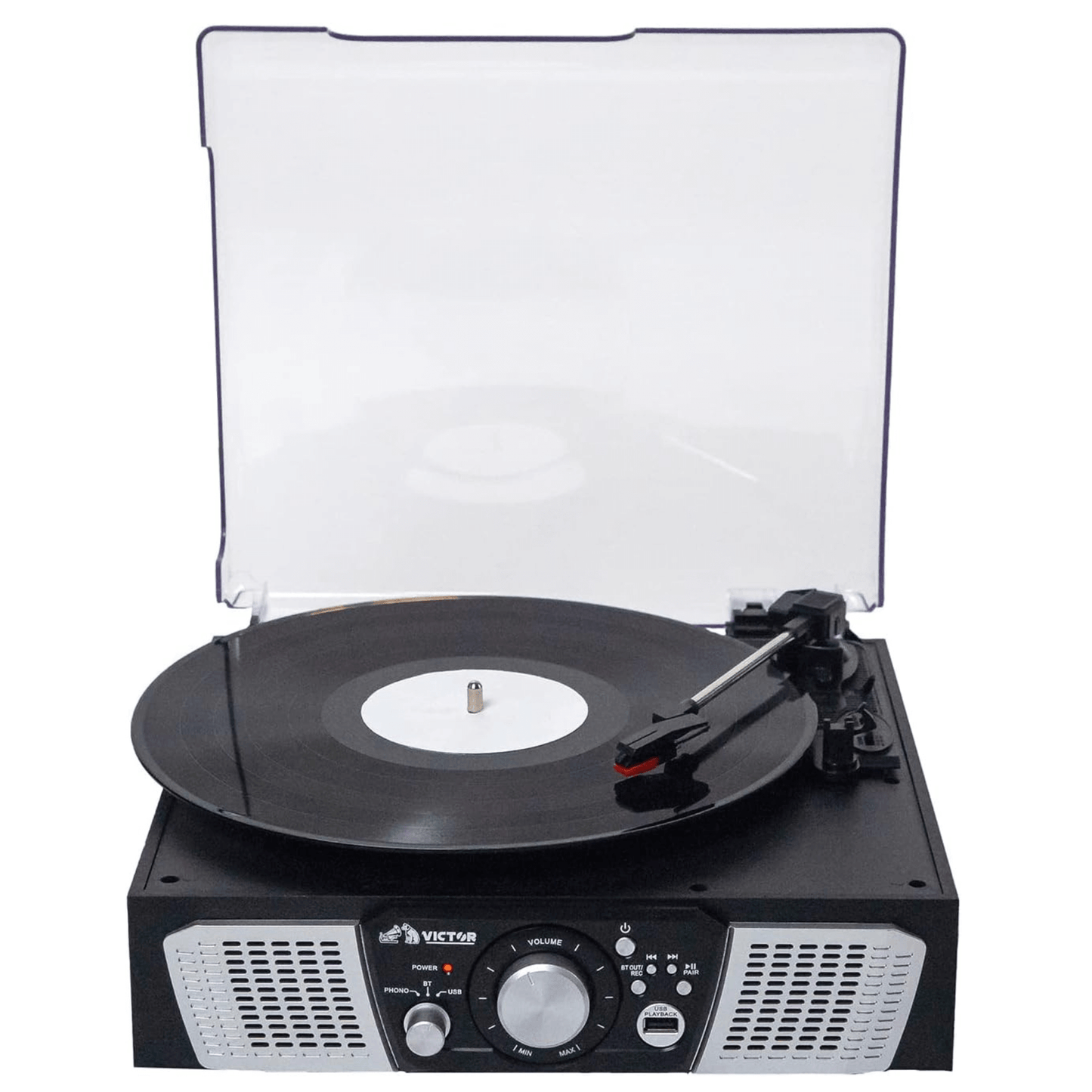 Victor Lakeshore 5-in-1 Hybrid Bluetooth Turntable System w USB and RCA Output