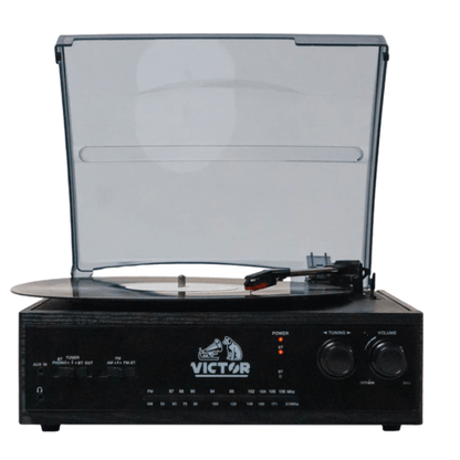 Victor Salem 5-in-1 3-Speed Turntable System with Dual Bluetooth