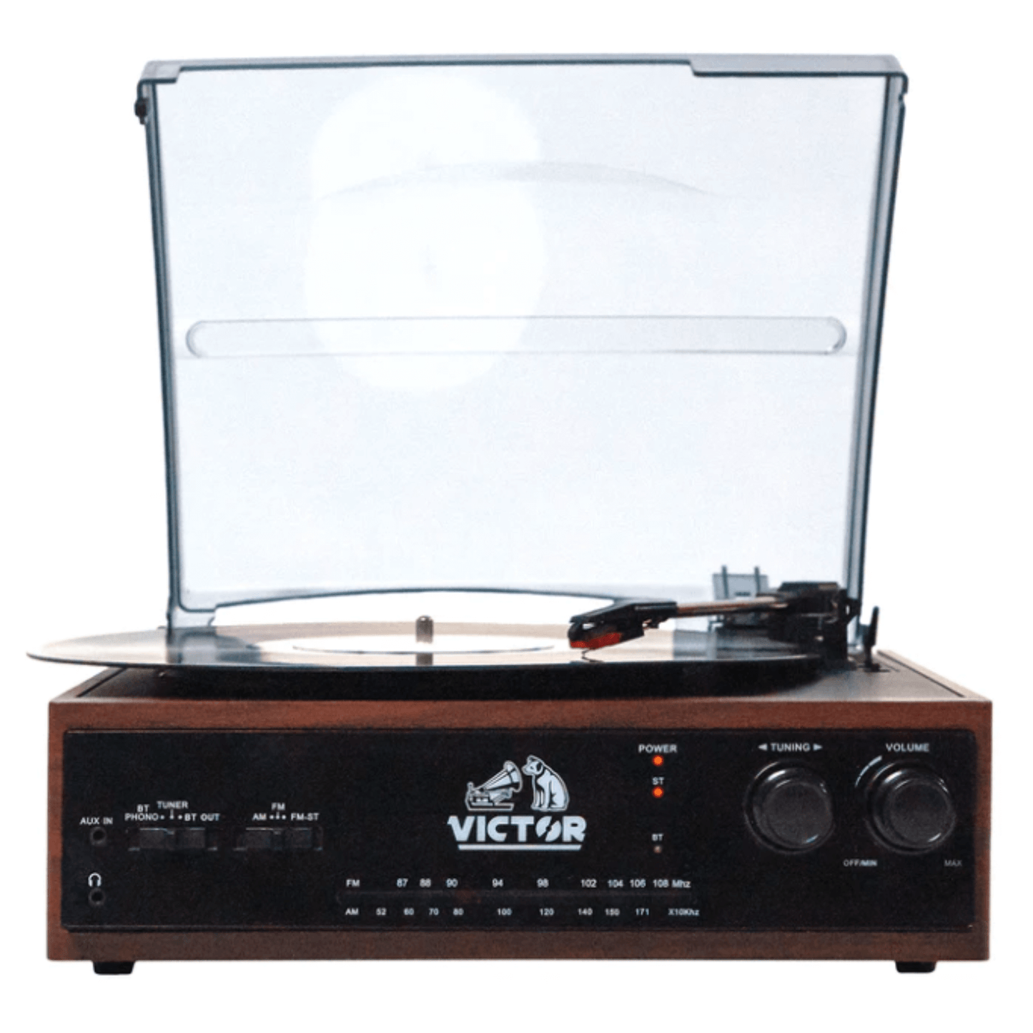 Victor Salem 5-in-1 3-Speed Turntable System with Dual Bluetooth