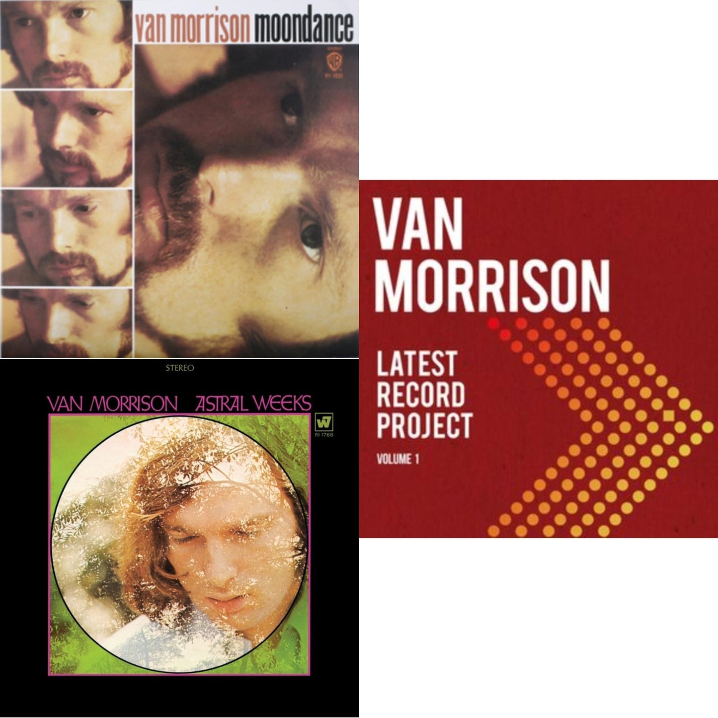 Van Morrison - Astral Weeks (Olive LP Vinyl) (Rocktober) & Moondance & Latest Record Project Volume I (3LP)