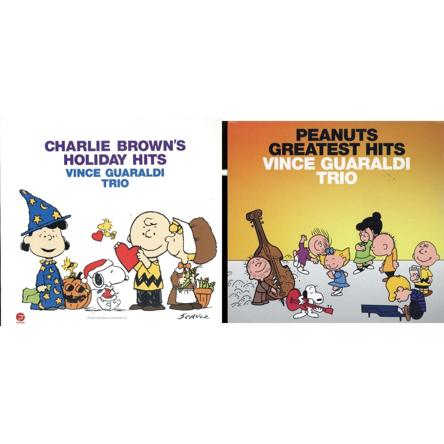 Vince Trio Guaraldi - Charlie Brown's Holiday Hits & Peanuts Greatest Hits - LP Vinyl Bundle