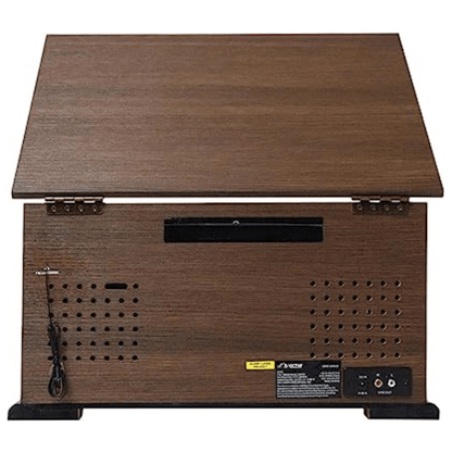 Victor State 7-in-1 Wood Music Center with 3-Speed Turntable and Dual Bluetooth