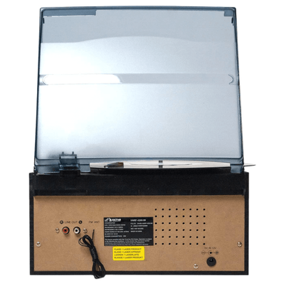 Victor Cosmopolitan 8-in-1 Turntable Music Center with Bluetooth, USB & Cassette