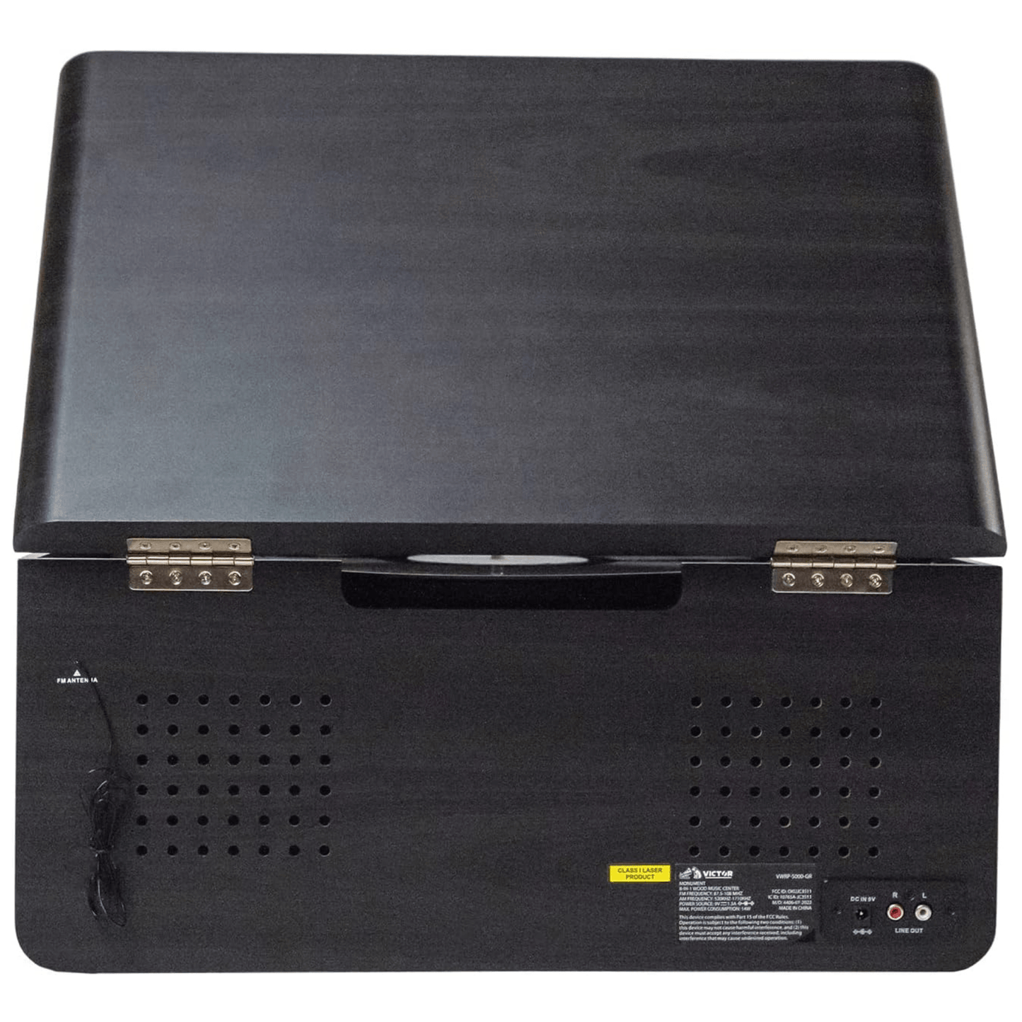 Victor Monument 8-in-1 Wood Music Center with 3-Speed Turntable & Dual Bluetooth