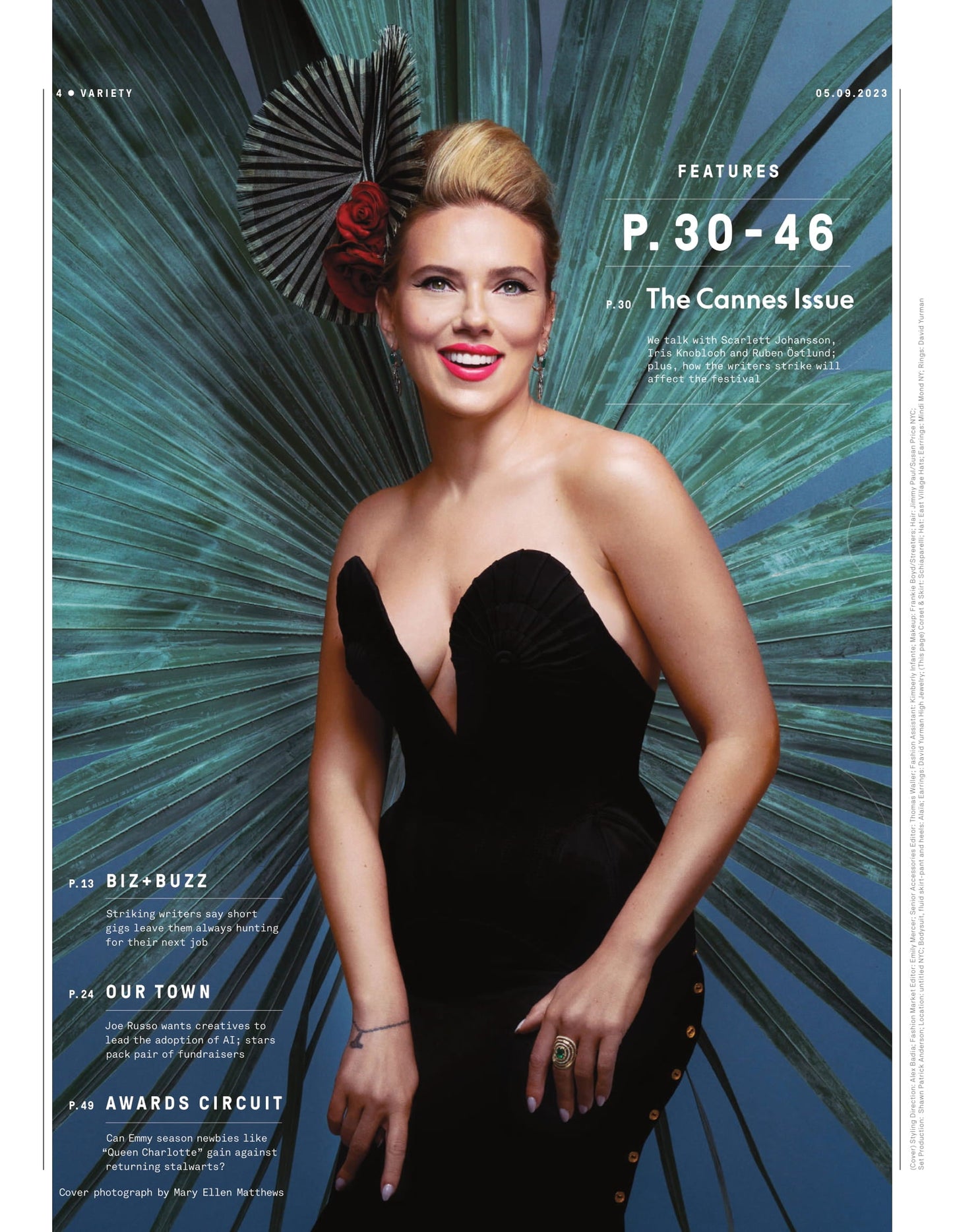 Variety - 23.05.09 Edition: The Cannes Issue, Talks With Scarlett Johansson, Iris Knobloch & Ruben Östlund, How Writers Strike Will Affect Festival,   Strikers Left Always Hunting For Next Job & More!