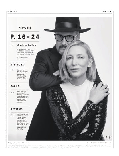 Variety - 23.01.05 Edition: How Todd Field & Cate Blanchett Made Their Film Tár, Remembering Journalist Barbara Walters, Tom Hanks In A Man Called Otto, Golden Globes, 10 Directors To Watch & More!