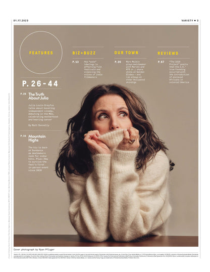 Variety - 23.01.17 Edition: The Sundance Issue, Julia Louis-Dreyfus Talks Movie You Hurt My Feelings, Debuting In The Marvel Cinematic Universe & Beating Cancer, Dealmakers Look For Indie Hits & More!