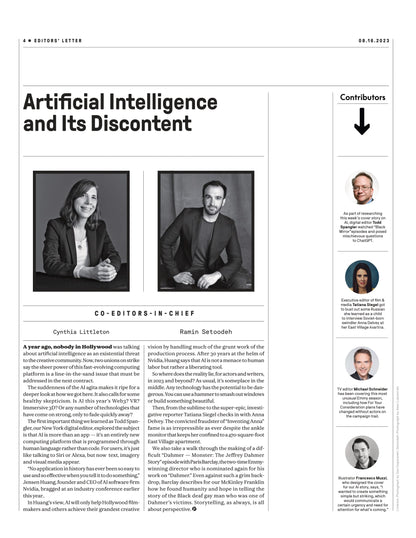 Variety - 23.08.16 Edition: Will AI Hurt Hollywood?, Real Danger Of It Replacing Actors & Writers, Can We Trust Anna Delvey?, How COVID Blew Up Summer Blockbuster Budgets, Hell Of Self-Taping & More!