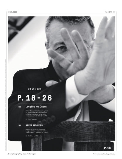 Variety - 23.10.25 Edition: Will Creator Peter Morgan Resign From Portraying Elizabeth II After Final Season Of The Crown?, Amazon's Wondery Binge-Worthy Podcasts, Five Nights At Freddy's & More!