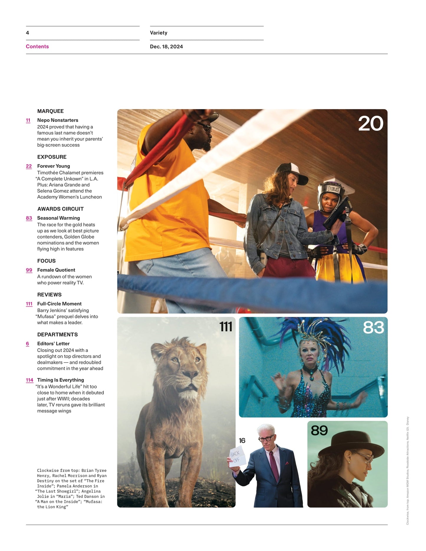 Variety - 24.12.18 Edition: The Most Innovative, Bold, Daring, Directors Of The Year, Squid Game Season 2, Timothée Chalamet Portrays Bob Dylan In A Complete Unknown, Golden Globe Nominations & More!