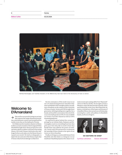Variety - 26.02.25 Edition: How Josh D'Amaro Will Change Disney, Matthew McConaughey & Timothée Chalamet Reunite, Kelly Ripa’s Daytime Milestone, Muscle Beach Casting Call, Oscars Predictions & More!