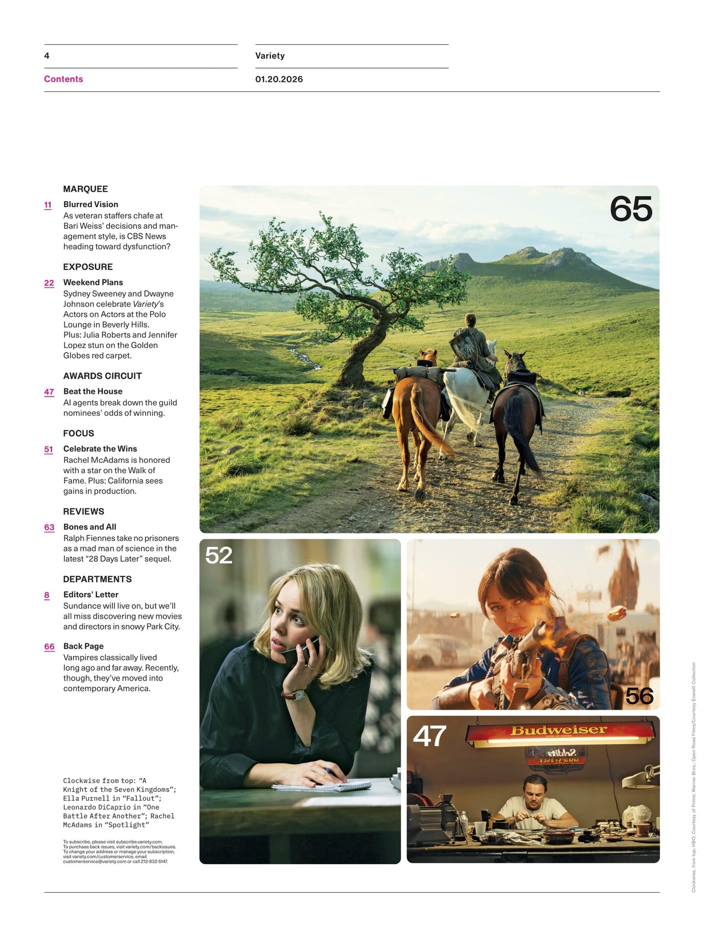 Variety - 26.01.20 Edition: Alexander Skarsgård's Monumental Year, Sundance Film Festival, CBS News Drama, Rachel McAdams Honored On The Walk Of Fame, Aidan Zamiri’s Directorial Debut & More!