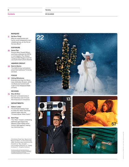 Variety - 25.07.23 Edition: FX’s Big Bet On 'Alien: Earth', 2025 ESPYs, Music Mogul Of The Year, Superhero & Horror Box Office Shift, Beyoncé’s Dazzling Christmas Special, Best Smurfs Film Yet & More!
