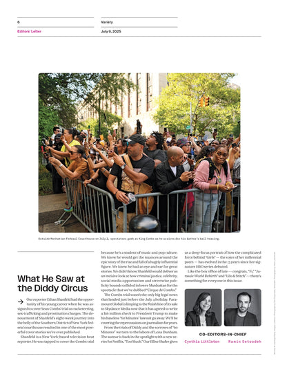 Variety - 25.07.09 Edition: The People V. Sean Combs, The Shocking Verdict, Lena Dunham Thriving In London, Sex & The City’s Lasting Legacy, The New Superman Movie, The Smurfs Iconic Return & More!