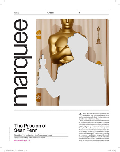 Variety - 26.03.11 Edition: The Oscars Issue, Under Her Spell, The Year Of Nicole Kidman, Sean Penn’s Oscars Absence Raising Questions, L.A. & N.Y.’s Real Estate Elite, Ireland’s Production Boom & More!