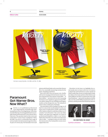 Variety - 26.03.04: Not Keke Palmer's First Rodeo, SXSW Issue, 10 Creators to Watch & The New Era Of Crime Podcasting, Scream 7 Review, Inside The Paramount‑Warner Bros. Merger, Actor Awards & More!
