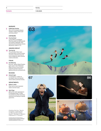 Variety - 25.11.26 Edition: Elton John’s Journey With The AIDS Foundation & Future Plans, Greatest Comedies, Animation Oscar Race Heats Up, CMA Awards, Holiday Movies Shaping Box Office Success & More