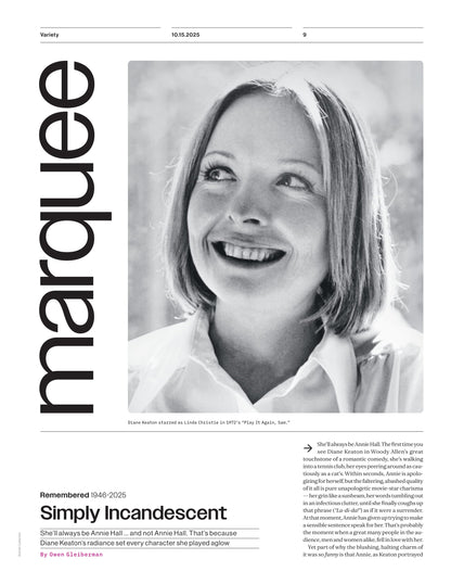 Variety - 25.10.15 Edition: The Future Of The Stranger Things Universe After Season 5, Remembering Diane Keaton, Animation Power Players, Hollywood’s Development Hell, Oscar Flashbacks & More!