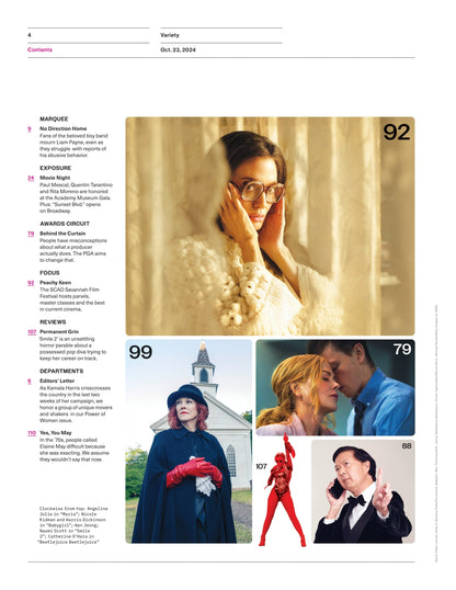 Variety - 24.10.23 Edition: Power Of Women, Zoe Saldaña, Amy Adams, Bela Bajaria, Carol Burnett & 78 Other Trailblazers Making A Difference In The Entertainment Community, Fans Mourn Liam Payne & More