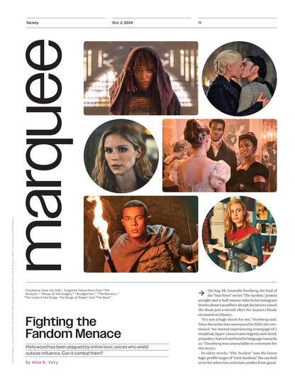 Variety - 24.10.02 Edition:  The New York Issue Starring Rachel Zegler, Telling The Tale Of Modern-Day Romeo & Juliet On Broadway!