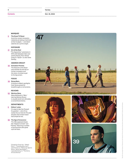 Variety - 24.10.16 Edition: How Keri Russel Star Of Netflix's The Diplomat Is Saving Us This Election Season, The Apprentice Premieres With Sebastian Stan & Jeremy Strong, 10 Actors To Watch & More!