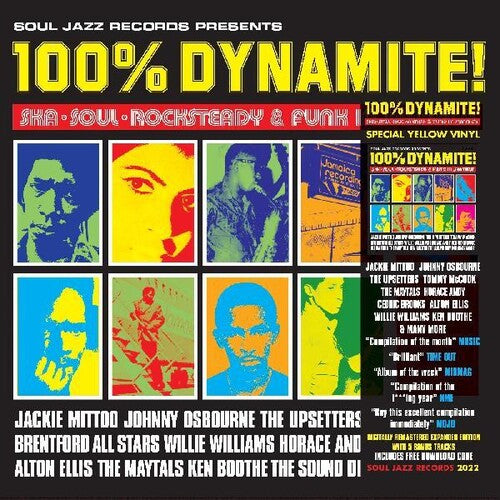 100% Dynamite Ska Soul Rocksteady & Funk In Jamaica (RSD Exclusive, Colored Vinyl, Yellow, Digital Download Card) (2 Lp's) [Vinyl] Vinyl Record