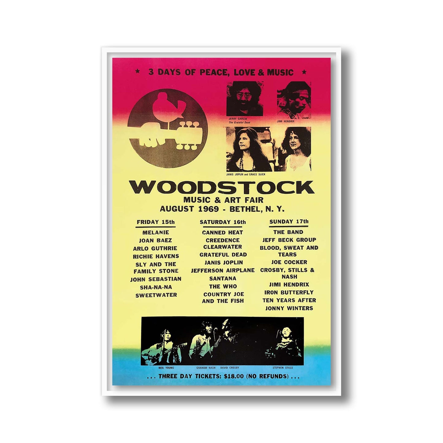 Woodstock 1969 Framed Poster