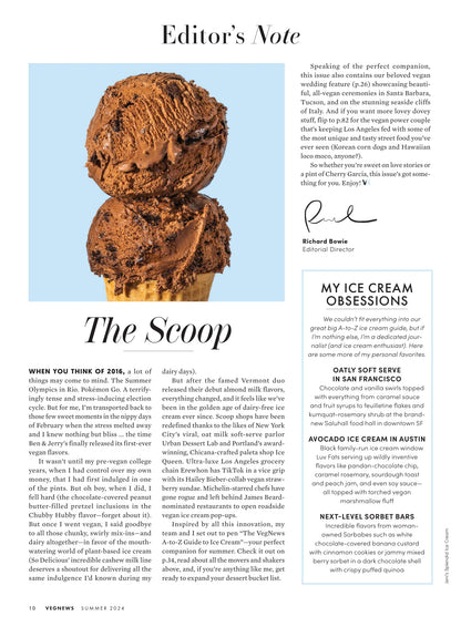 VegNews - Summer 2024: 20 Summer Recipes, Korean BBQ Nachos, Taiwanese Popcorn Tofu, A To Z Guide To Vegan Ice Cream, AI & Vegan Food, Vegan Weddings, Zero-Waste Skincare, New Cookbooks & More!